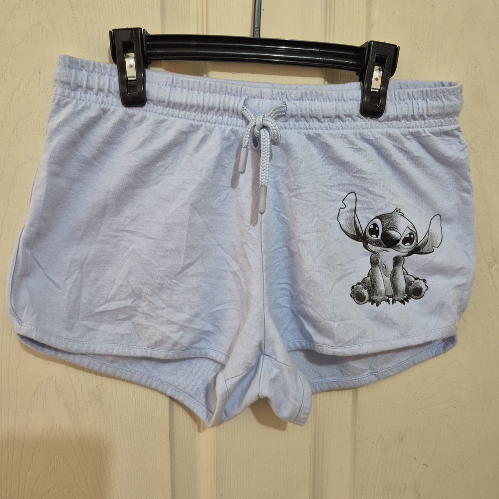 Disney Light Blue Athletic Shorts with Character Design